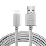 Skylax  Kopmaz Hasırlı Usb Data ve Şarj Kablosu Type-c - Görsel 3