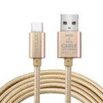 Skylax  Kopmaz Hasırlı Usb Data ve Şarj Kablosu Type-c