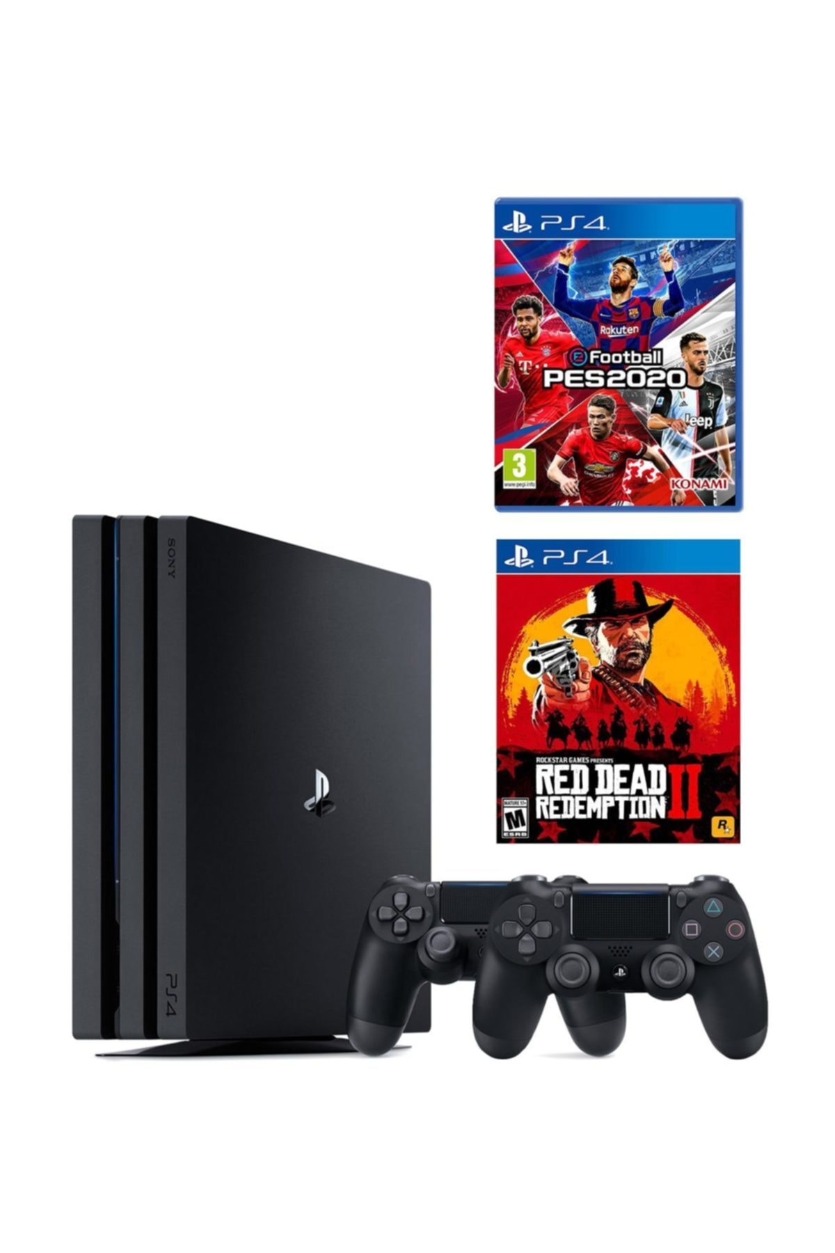 playstation-4-pro-1-tb-2-ps4-kol-ps4-pes-2020-ps4-red-dead-redemption-2-203.jpg Playstation 4 Pro 1 Tb + 2. Ps4 Kol + Ps4 Pes 2020 + Ps4 Red Dead Redemption 2 - Görsel 1