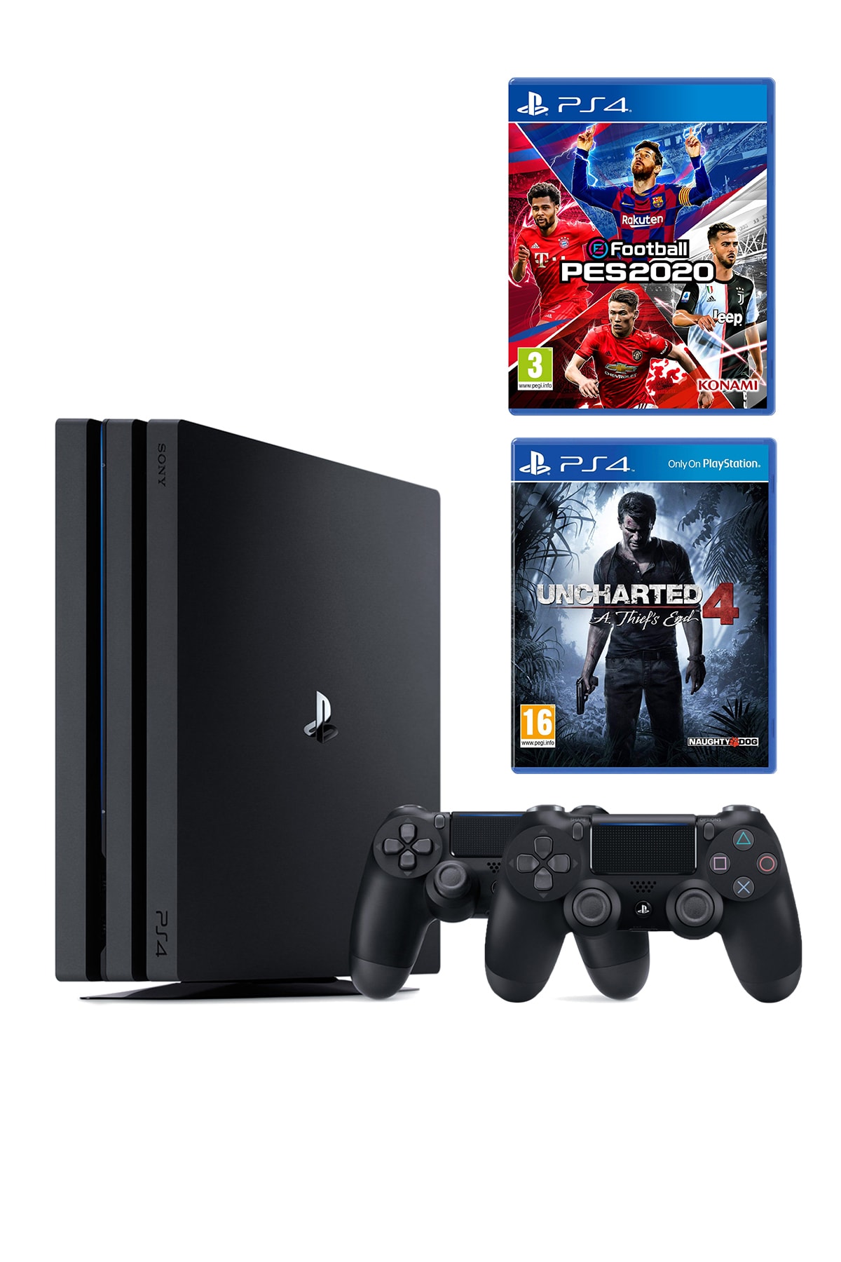 playstation-4-pro-1-tb-2-ps4-kol-ps4-pes-2020-ps4-uncharted-4-eurasia-garantili-212.jpg Playstation 4 Pro 1 TB + 2. PS4 Kol + PS4 Pes 2020 + PS4 Uncharted 4 (Eurasia Garantili) - Görsel 1