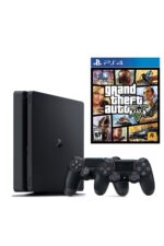 Playstation 4 Slim 500 Gb + 2. Ps4 Kol + Ps4 Gta 5