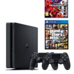 Playstation 4 Slim 500 GB + 2. PS4 Kol + PS4 Pes 2020 + PS4 GTA 5 (Eurasia Garantili)