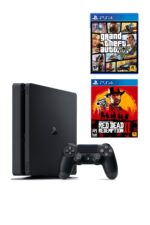 Playstation 4 Slim 500 GB + PS4 GTA 5 + PS4 Red Dead Redemption 2 (Eurasia Garantili)