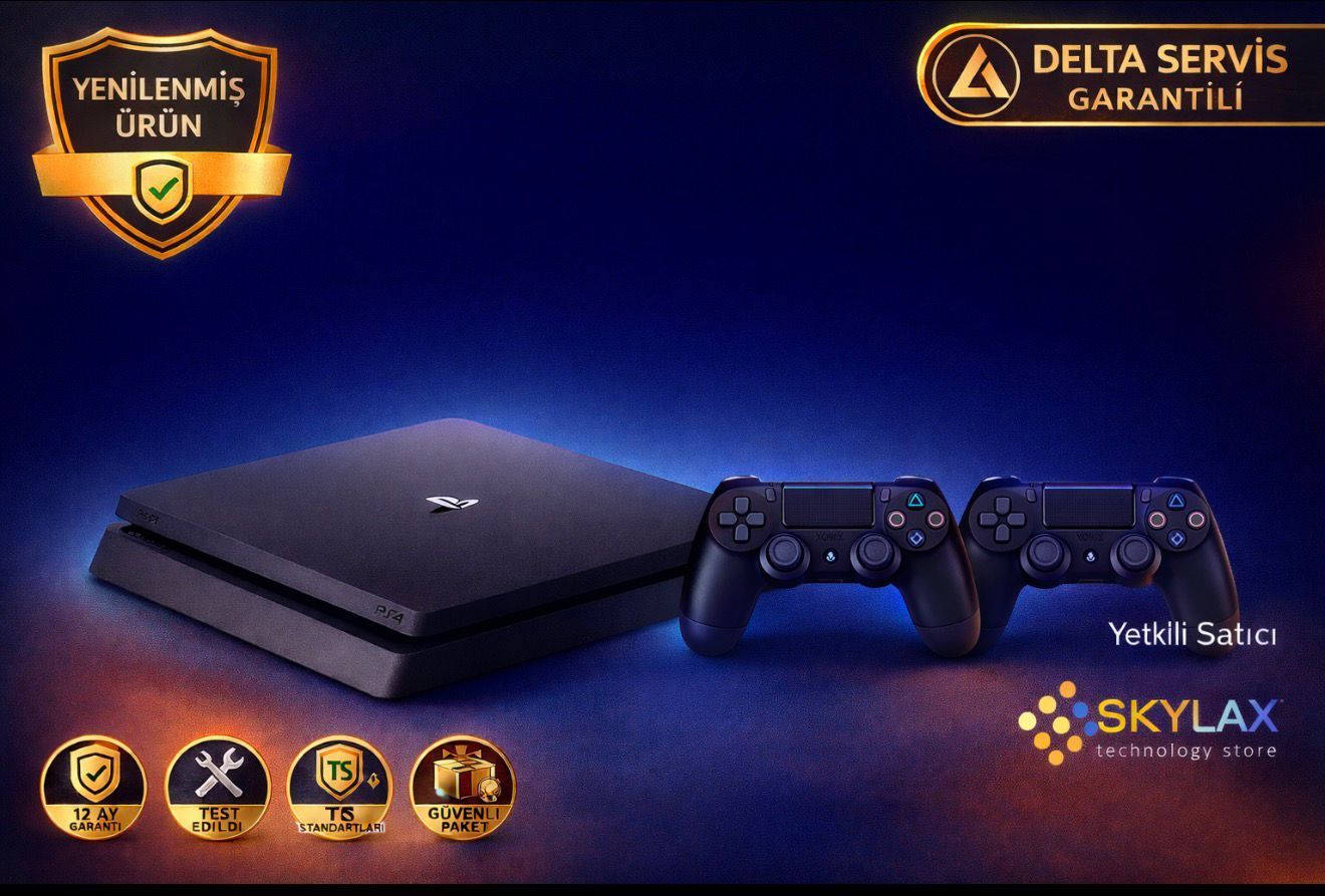 Sony PlayStation 4 Slim 1 TB Çift Kol Yenilenmiş Ürün Sony PlayStation 4 Slim 1 TB Çift Kol Yenilenmiş Ürün