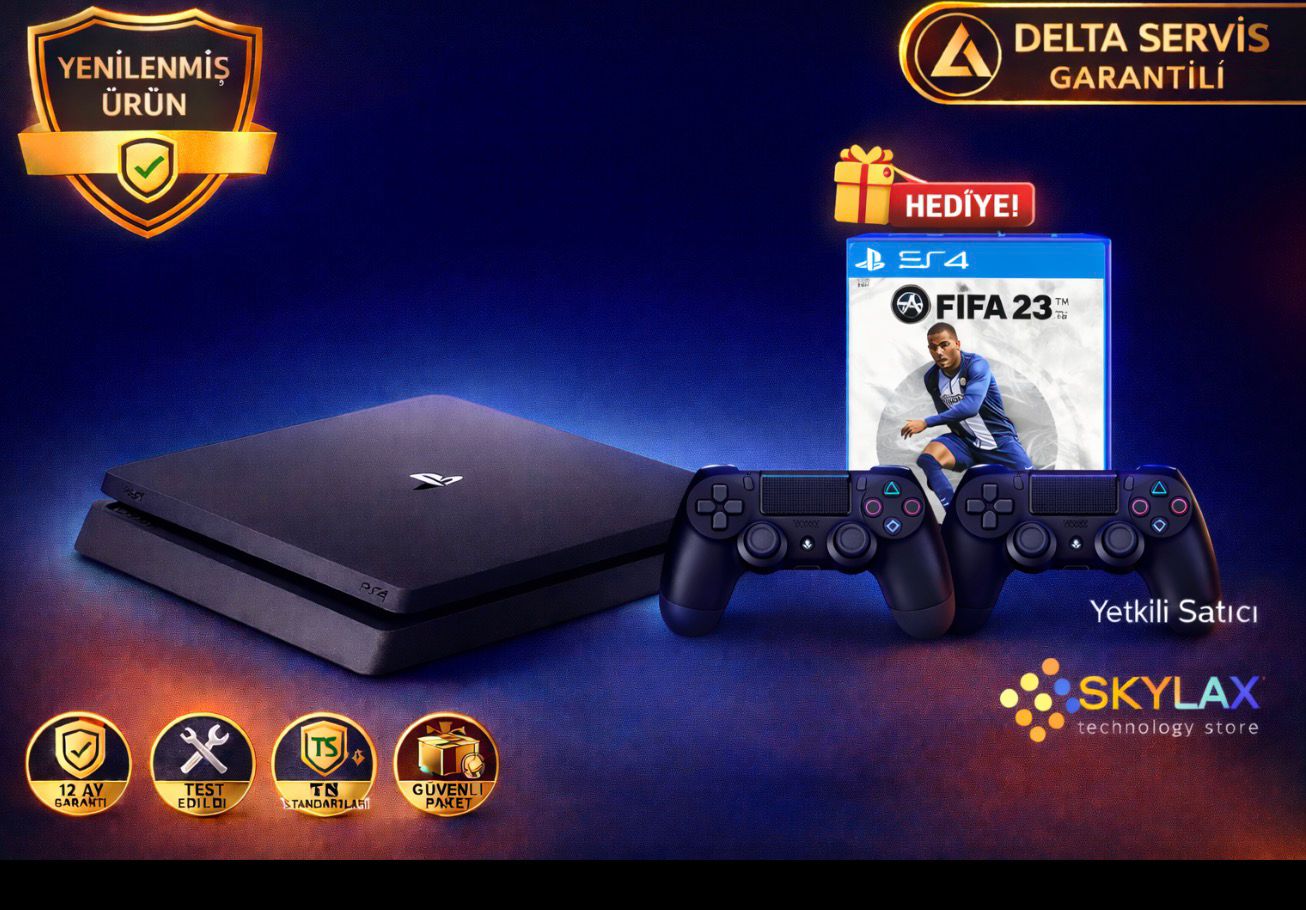 Sony PlayStation 4 Slim 500 GB Çift Kol Yenilenmiş Sony PlayStation 4 Slim 500 GB Çift Kol Yenilenmiş