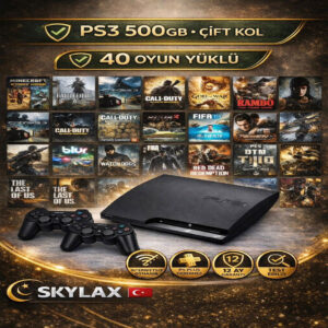 Sony PlayStation 3 Slim 500 GB + 2 Kol + 40 Oyun Yüklü